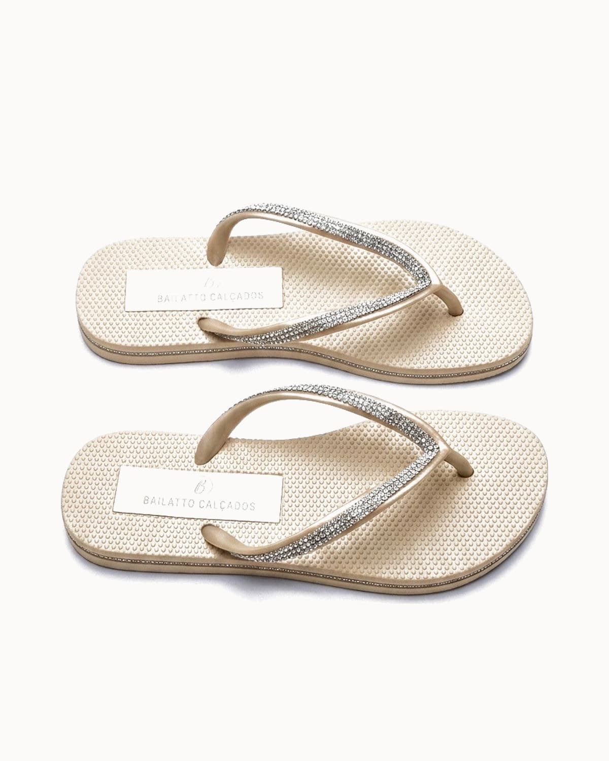 Chinelo Brilho Bege