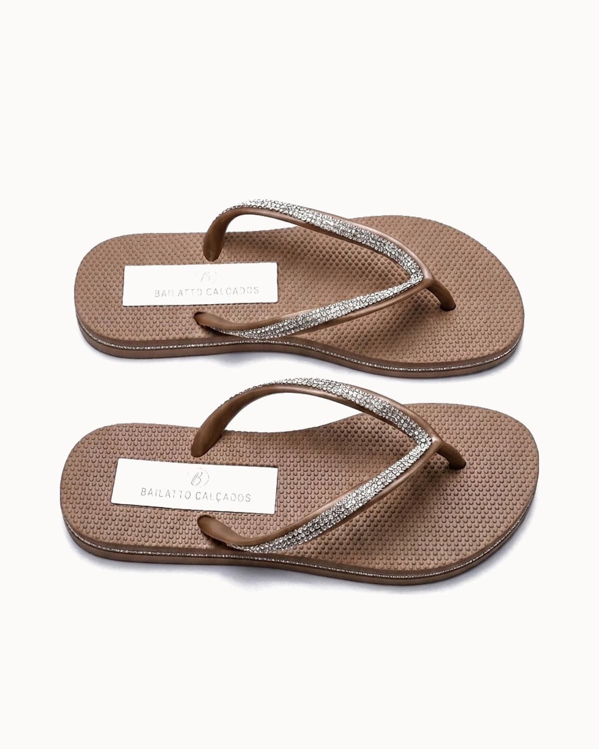 Chinelo Brilho Marrom