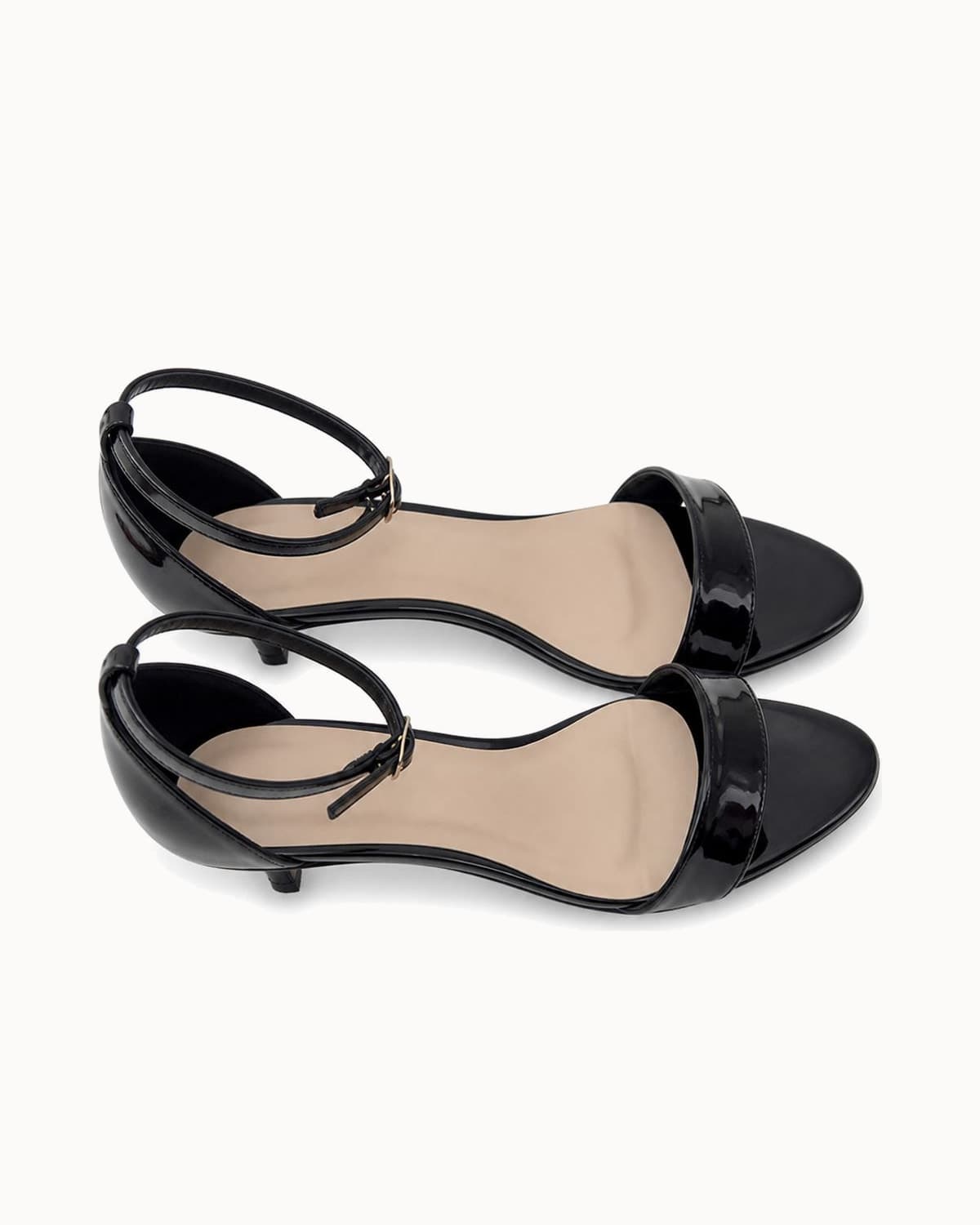 Sandália Salto Fino Baixo Preto