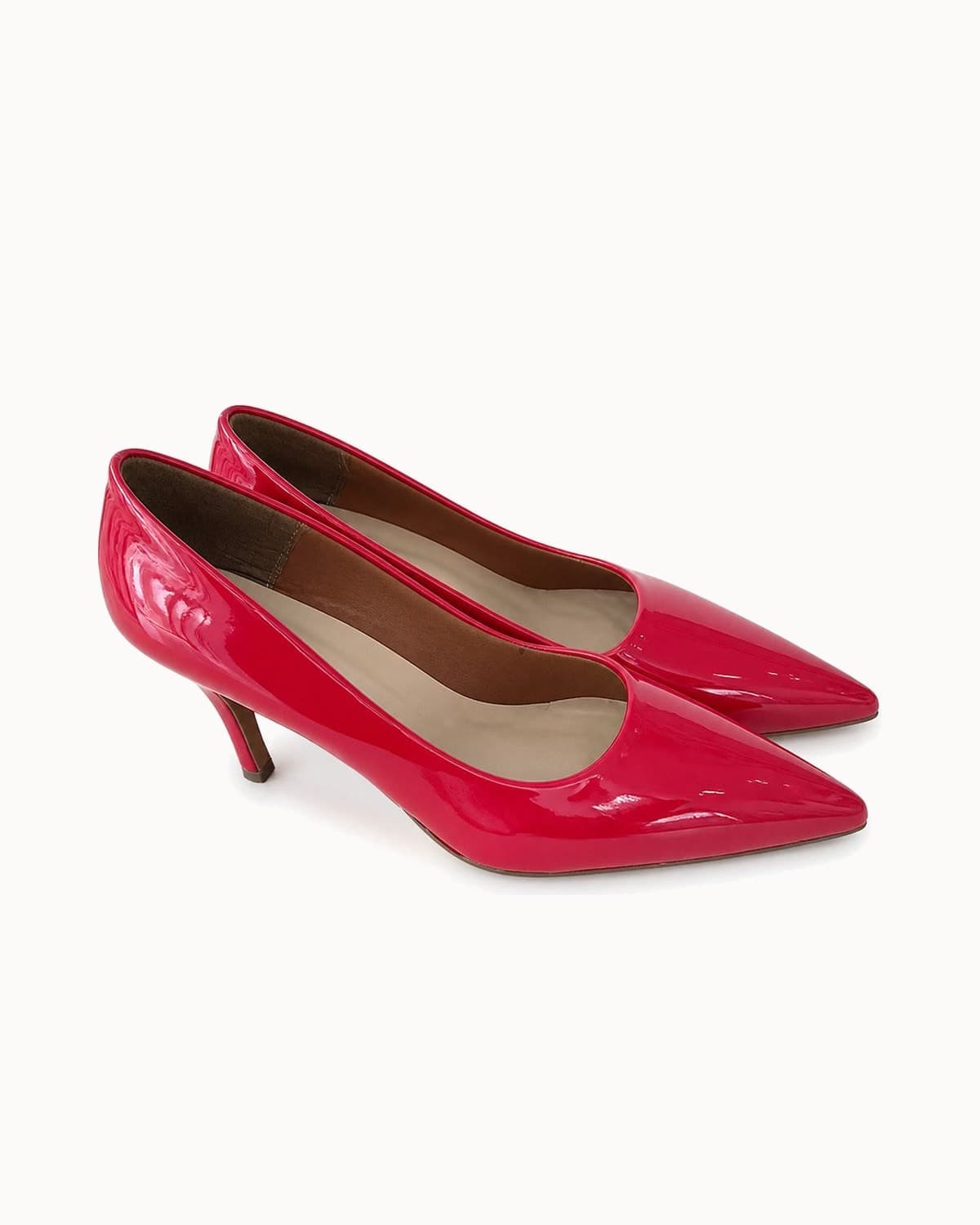 Scarpin Salto Alto Verniz Vermelho